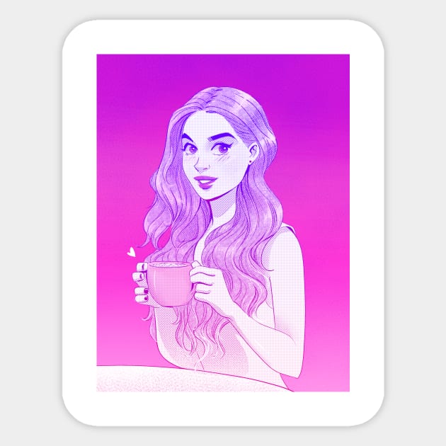 coffe Sticker by Diana Noriega Art